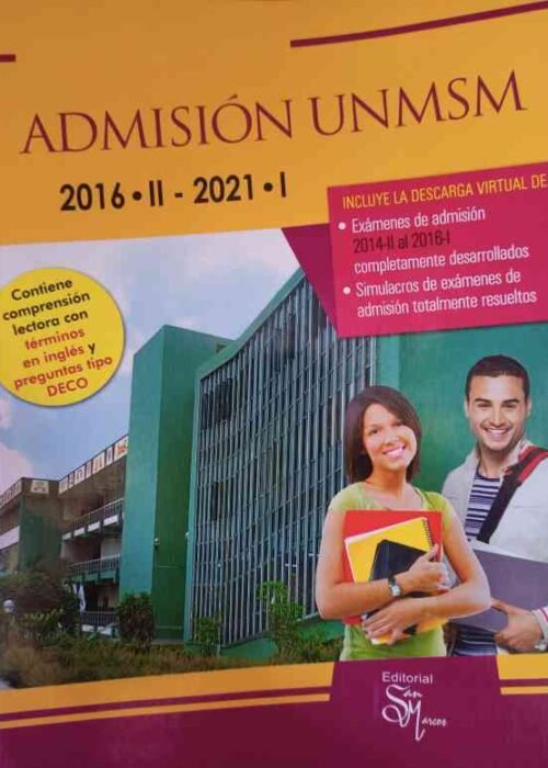 Solucionario de admisión UNMSM 2016-II al 2021-I | San Marcos