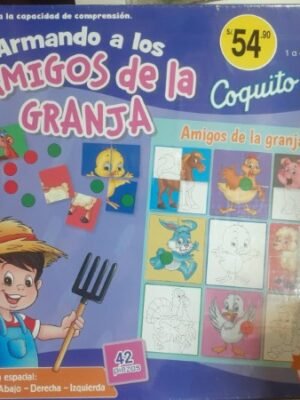 Armando a los Amigos de la granja. Juego didáctico Coquito