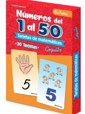 Tarjetas Léxicas de Matemáticas 1. Números del 1 al 50 Coquito