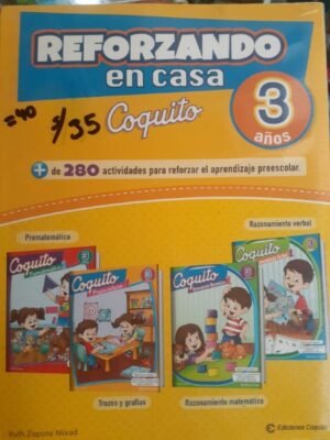 Pack Reforzando en Casa 3 años (Caja de 4 libros) | Coquito