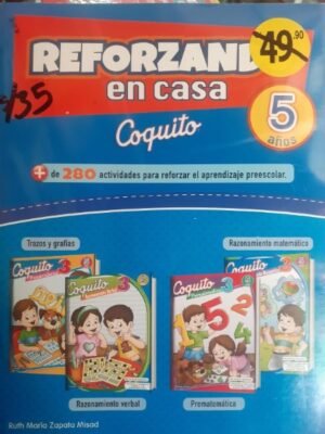 Pack Reforzando en Casa 5 años (Caja de 4 libros) | Coquito