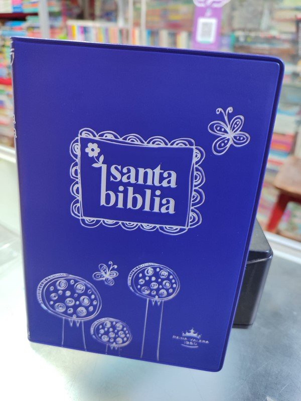 Santa biblia morado mediano