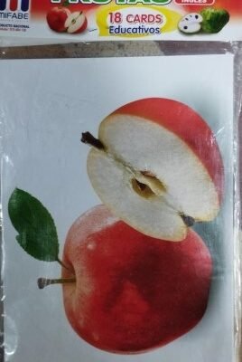 Frutas - Manzana. Español-Inglés - Tarjetas Léxicas Mifabe