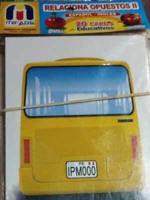 Relaciona opuestos 2. Español-Inglés - Tarjetas Léxicas Mifabe