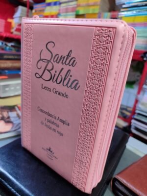 Santa biblia con estuche rosado