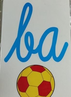 Silabario directas 3 de letras ligadas - Tarjetas Léxicas Mifabe