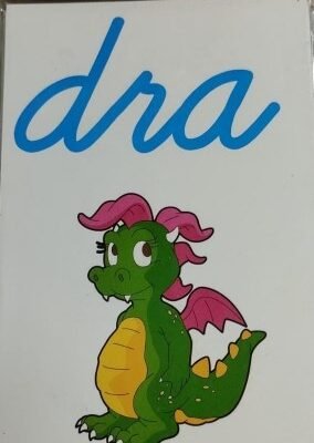 Silabario trabadas 2 de letras ligadas - Tarjetas Léxicas Mifabe