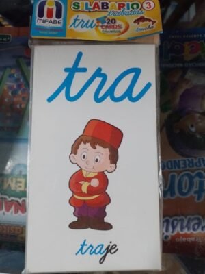 Silabario trabadas 3 de letras ligadas - Tarjetas Léxicas Mifabe