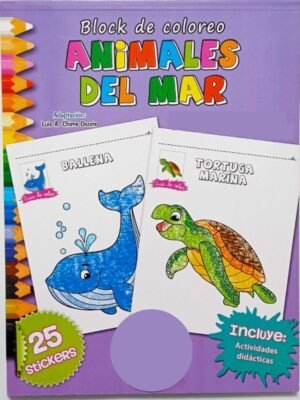 Block de coloreo animales del mar