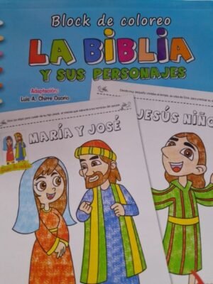 Block de coloreo biblia y sus personajes