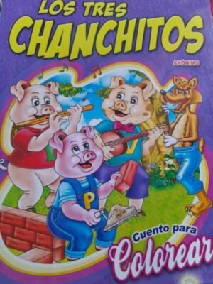Los tres chanchitos - Cuento coloreo A4 | Chirre