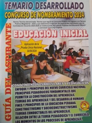 Temario desarrollado del concurso de nombramiento docente 2024. Educación Inicial