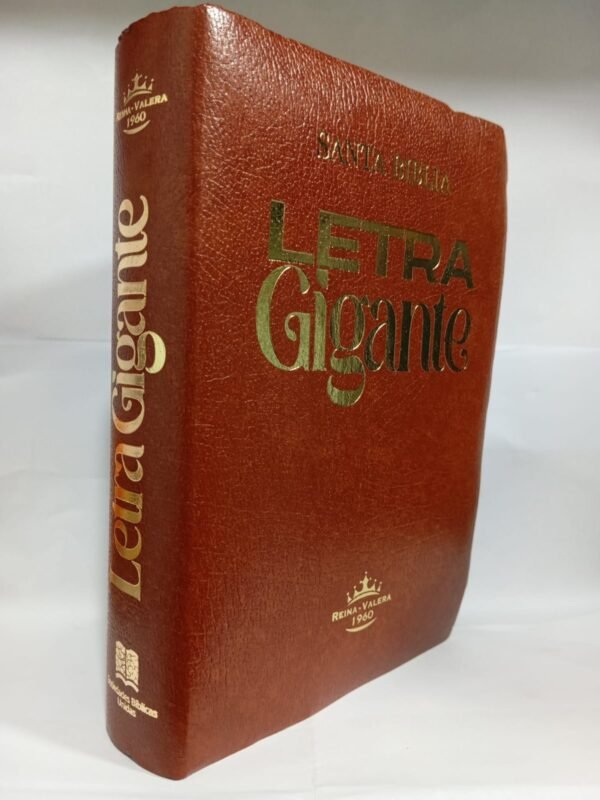 Santa Biblia letra gigante RV 1960 (Marrón borde pintado marrón)