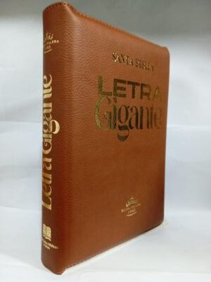 Santa Biblia letra gigante RV 1960 con estuche (Marrón borde dorado)