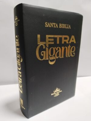Santa biblia letra gigante tapa sintética negro filo dorado
