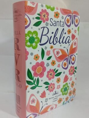 Santa Biblia RV 1960 de bolsillo (Rosado Mariposas)