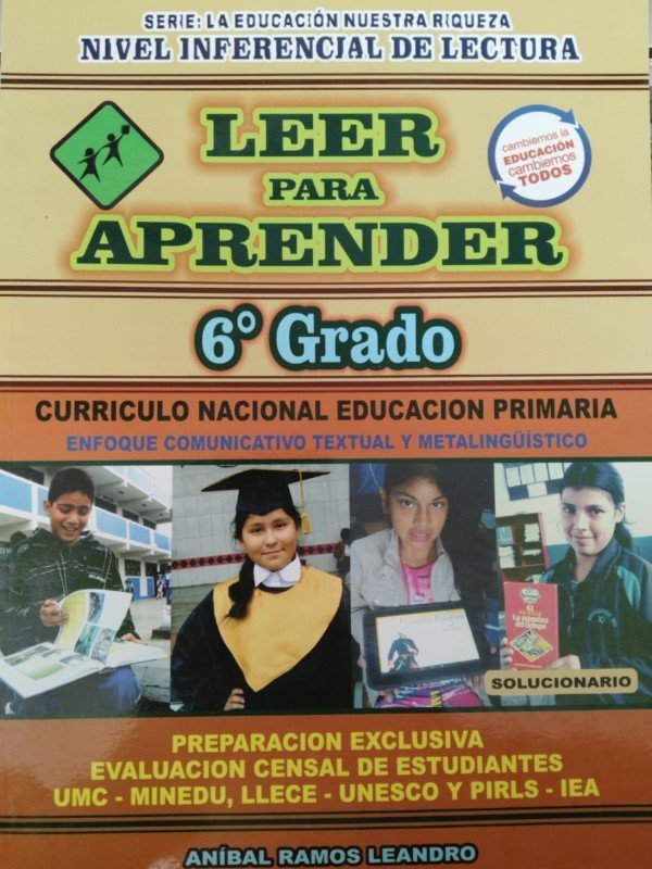 Leer para aprender 6to grado. CNE | Honorio